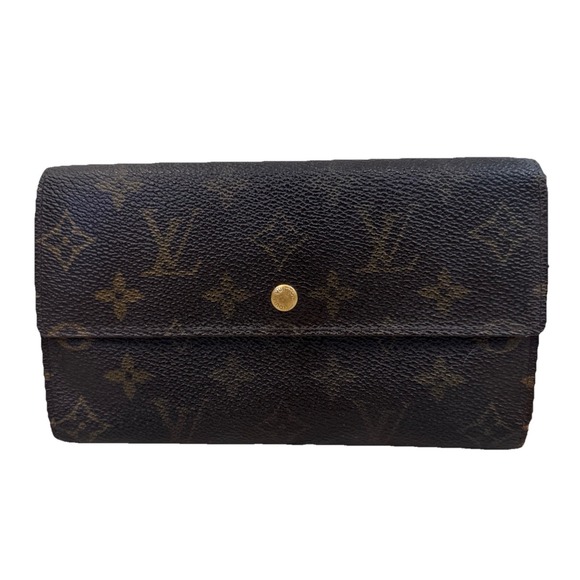 Louis Vuitton LV Portefeuille Sarah Monogram Long Wallet Leather Brown Ml1901 ** - Picture 1 of 13